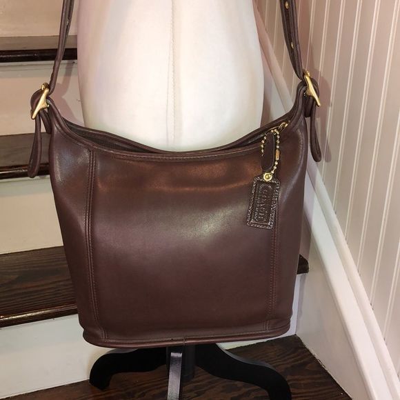 COACH Bleeker Brown Leather Bucket Duffle Feeder Crossbody Shoulder Bag 9816 - Picture 16 of 16